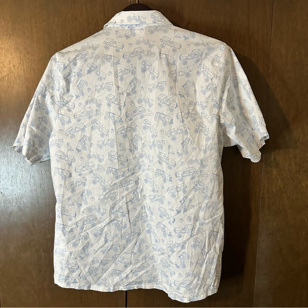 Puma x Arnold Palmer Men’s White Best Friend Print Button-up Shirt Size Large - Picture 5 of 10